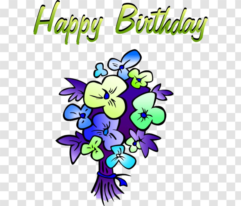 Flower Bouquet Happy! Clip Art - Arranging - Birthday Flowers Transparent PNG