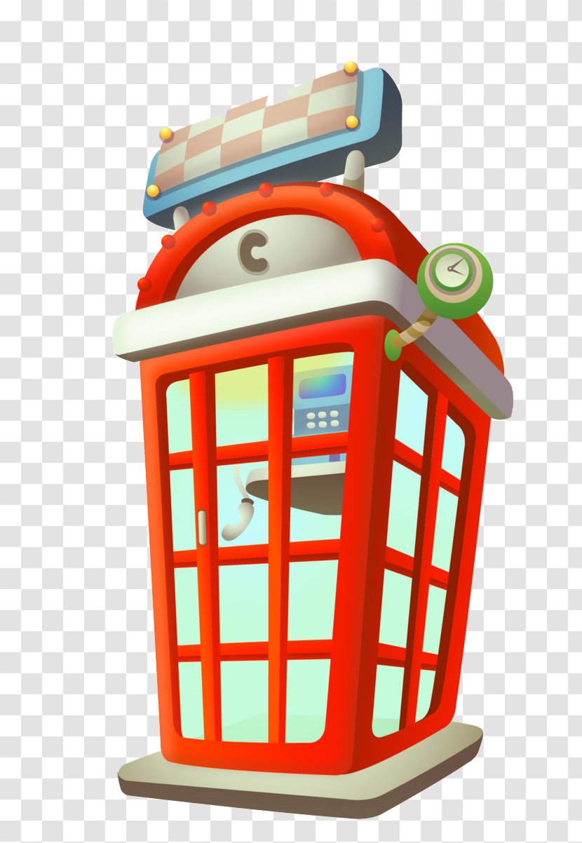 Vector Graphics Image Telephone Booth Illustration Design - Red Box - Function Transparent PNG