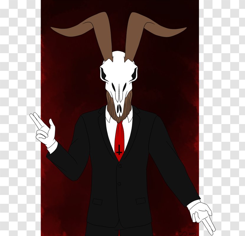 Animated Cartoon Outerwear Character - Gentleman - Satan Horns Transparent PNG