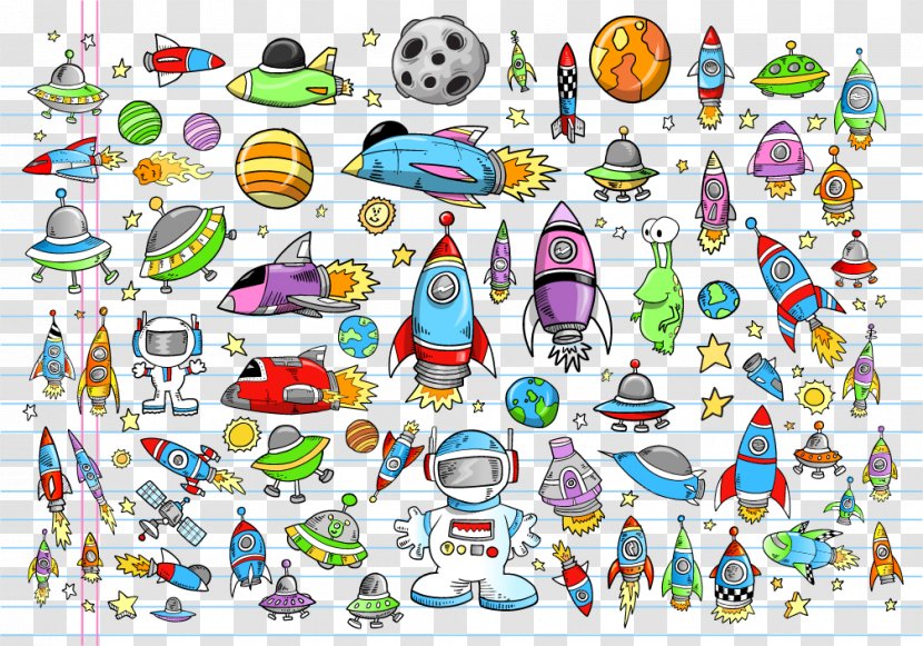 Astronaut Outer Space Cartoon Illustration - Vector Creatures From Transparent PNG