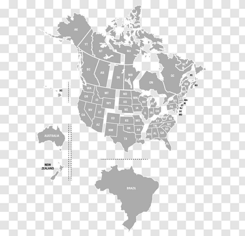 United States Brazil World Map Geography - Mapa Polityczna - Nightclubs Ad Transparent PNG