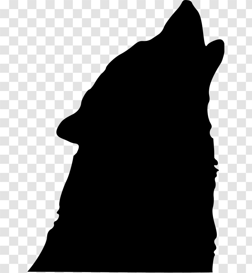 dog howling silhouette