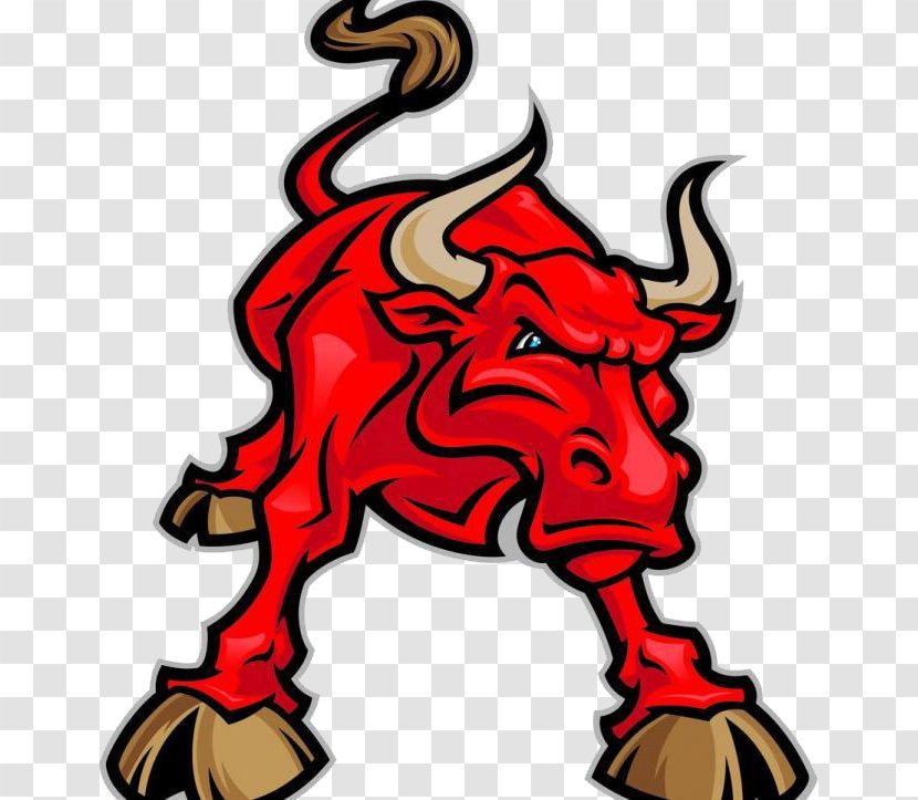 Red Bull Cattle Ox Cartoon - Elements Transparent PNG