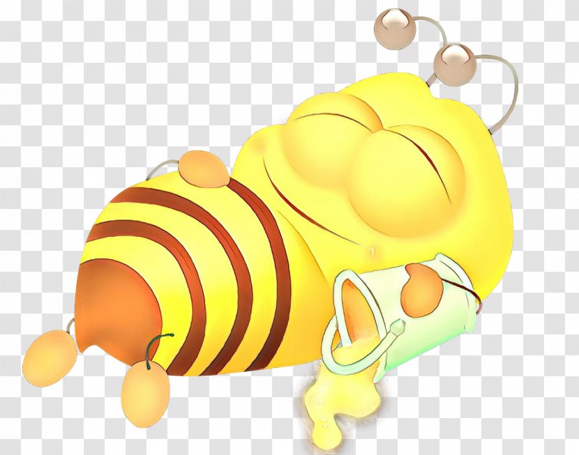 Yellow Cartoon Honeybee Fawn Transparent PNG