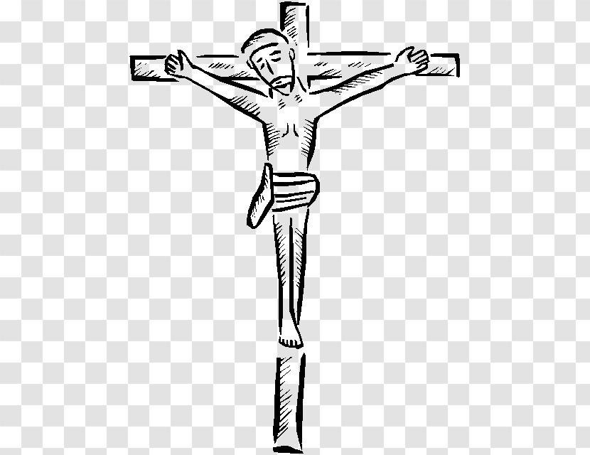 Crucifix Line Art Illustration Shoe Human Leg - Cross - Scribe Business Transparent PNG