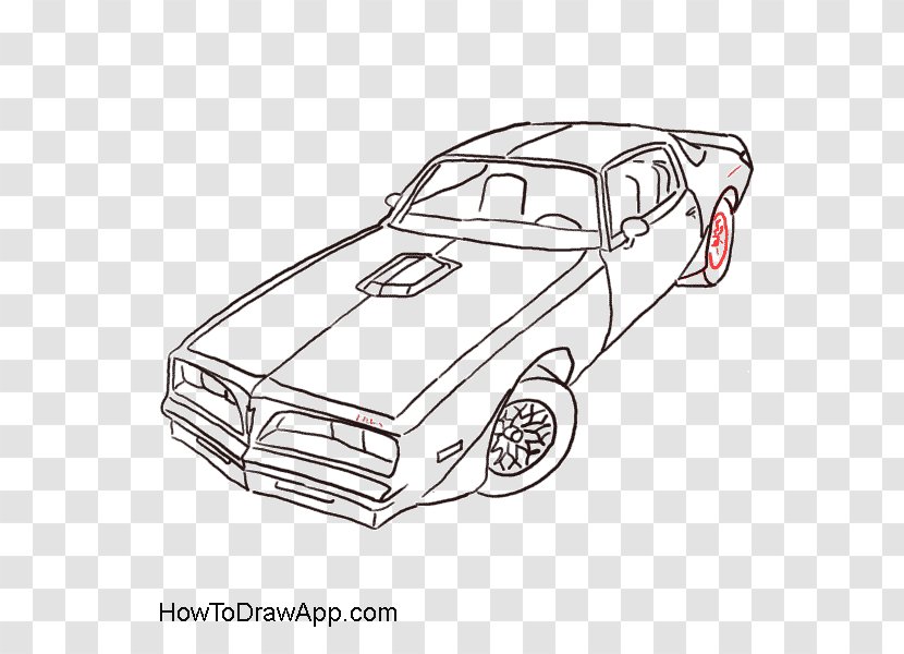 Pontiac Firebird Drawing Line Art Car Clip - Artwork Transparent PNG