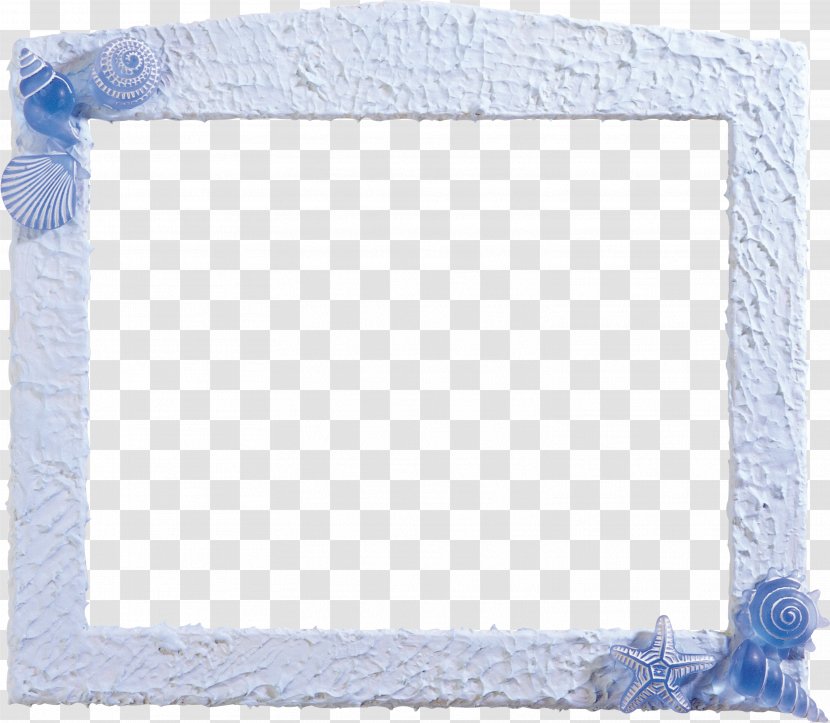 Sky Blue Picture Frames Information - Frame - Seashell Transparent PNG