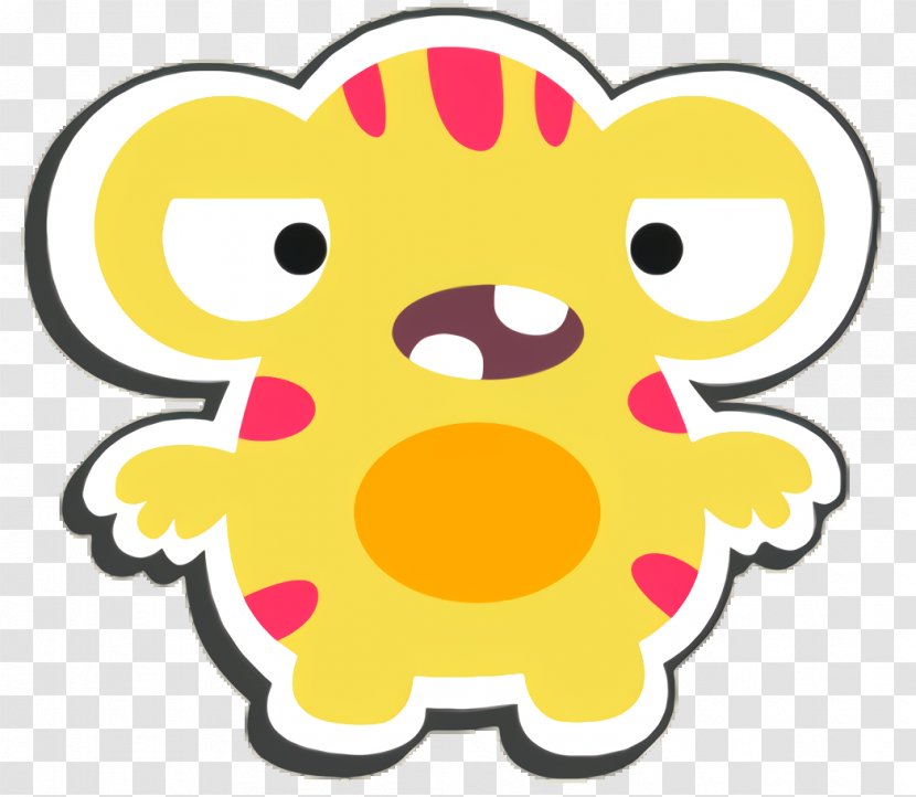Yellow Background - Nose - Happy Sticker Transparent PNG