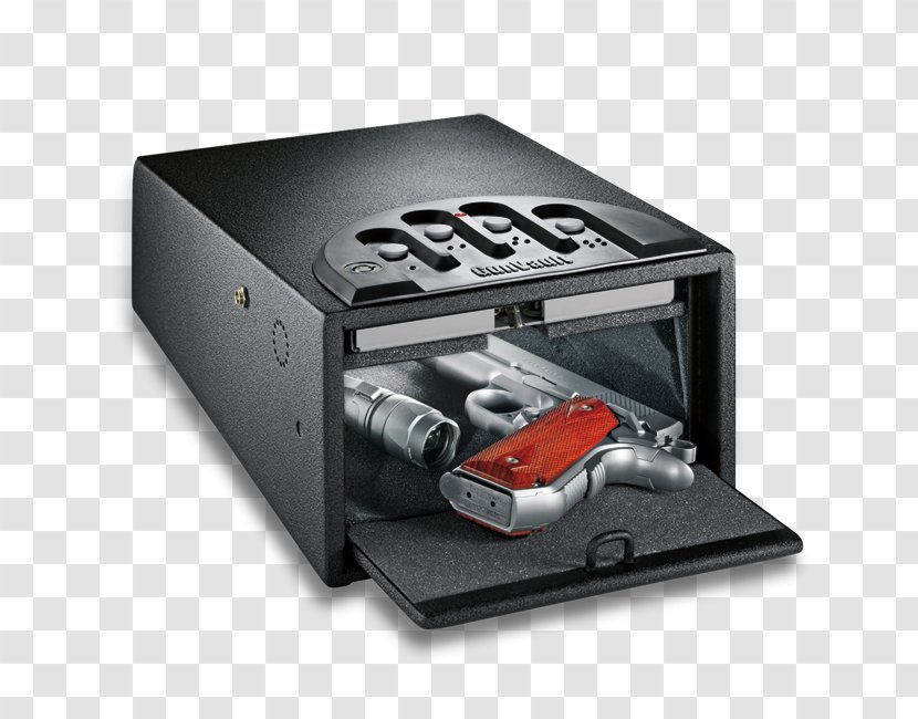 Gun Safe Firearm Handgun Security - Silhouette Transparent PNG