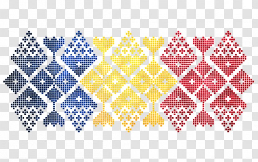 Romanian Flag Of Romania Folklore Pattern - Folk Music - Motive Transparent PNG