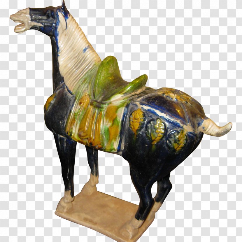 Tang Dynasty Sancai Standing Horse Figure, Canberra Hungarian Sport Ceramic Glaze - Pottery Transparent PNG