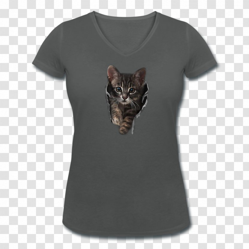T-shirt Sleeve Neck - Cat - T Shirt Style Transparent PNG