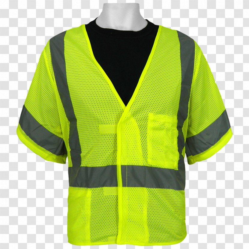 T-shirt High-visibility Clothing Sleeve Outerwear Jacket - Jersey - Safety Vest Transparent PNG
