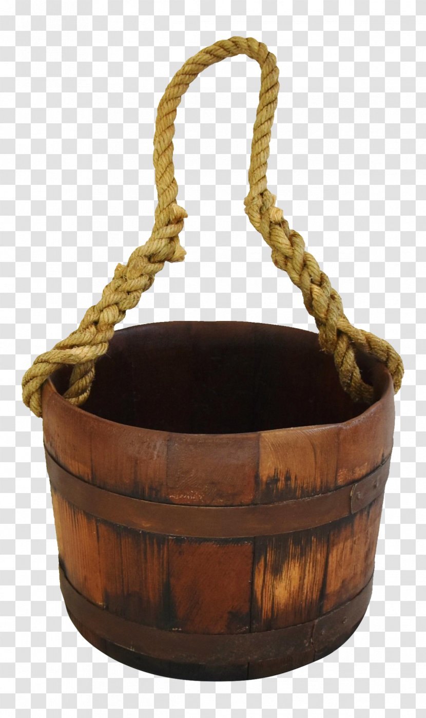 Bucket Basket Handle Barrel Wood Transparent PNG