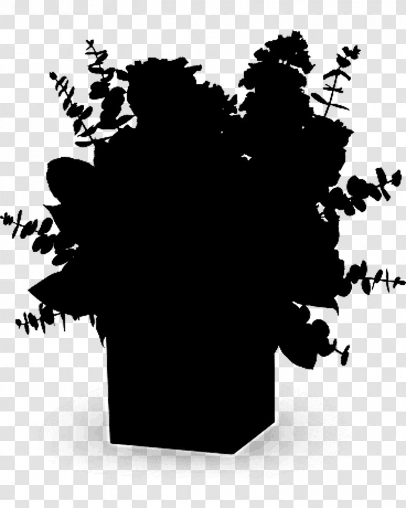 Silhouette Tree Font - Blackandwhite Transparent PNG