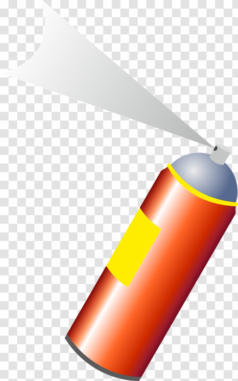 Aerosol Spray Globe Valve Sprayer Ubik Tin Can - Yellow Transparent PNG