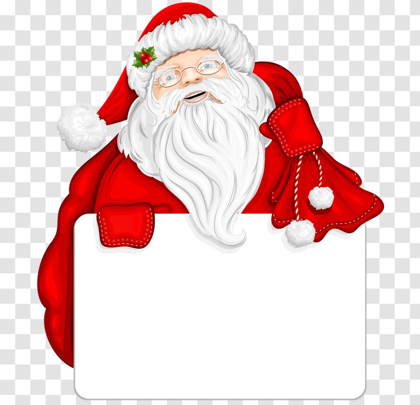 Santa Claus Christmas Père Noël Clip Art - Picture Frames Transparent PNG