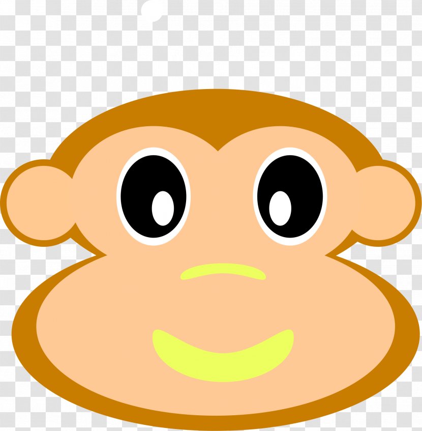 Snout Nose Mammal Cartoon Clip Art - Head - Monkey Transparent PNG