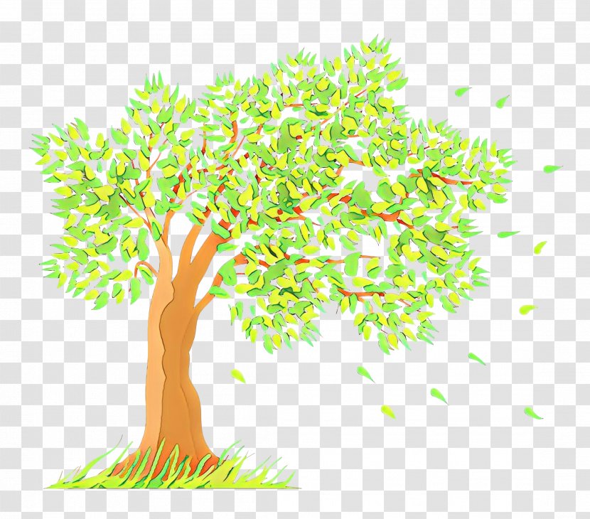 Green Tree Plant Line Stem - Branch Transparent PNG