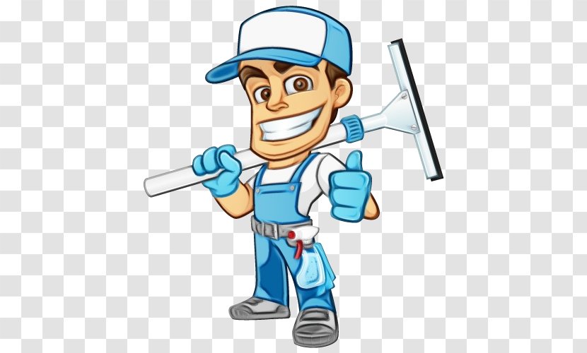 Cartoon Clip Art Solid Swing+hit Plumber Auto Mechanic - Paint - Thumb Transparent PNG