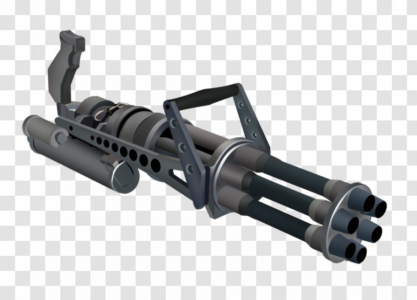 Gun Barrel Minigun Weapon Pistol - Gatling Transparent PNG