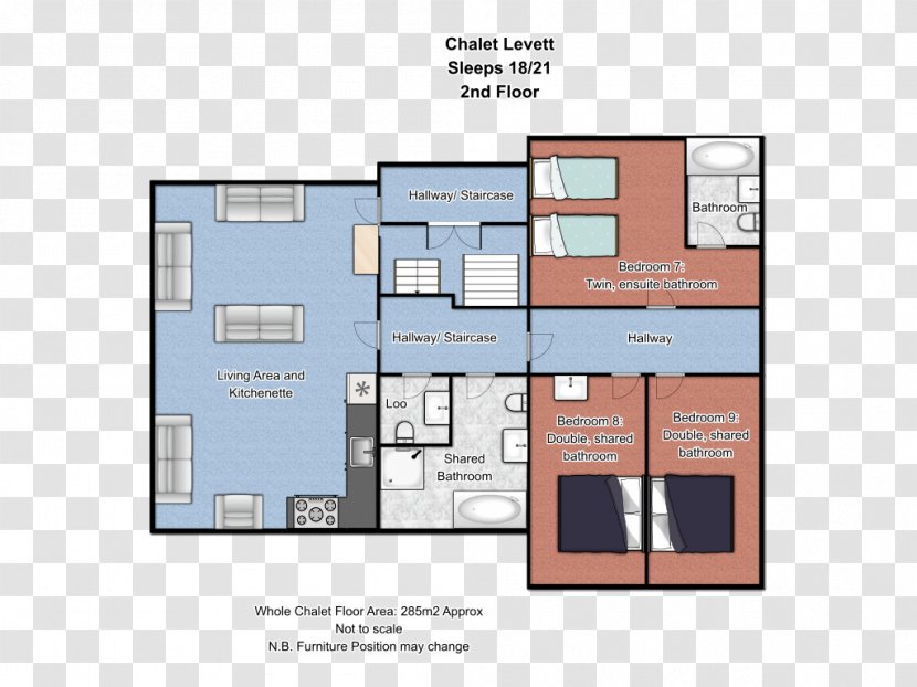 Floor Plan Chalet Living Room Facade - Bedroom - White Powder Explosion Transparent PNG