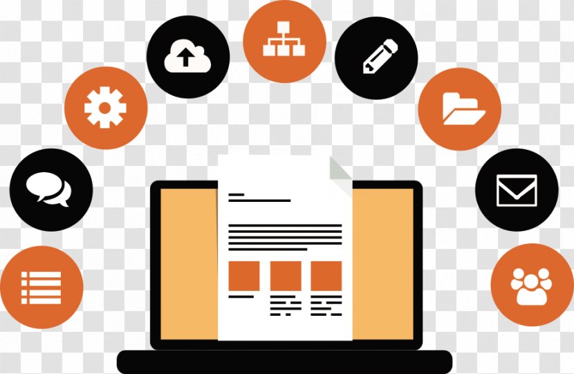 Orange Background - Office 365 - Diagram Sharing Transparent PNG