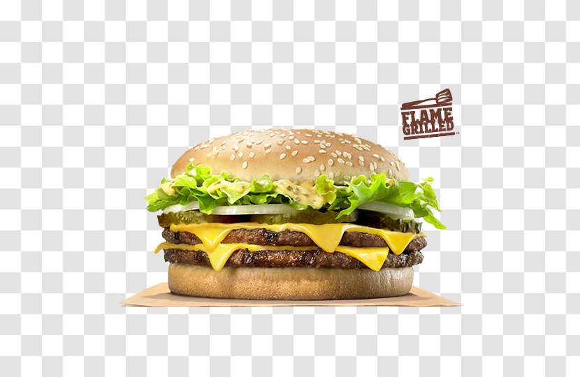 Big King Hamburger Whopper BK XXL Cheeseburger - Veggie Burger Transparent PNG