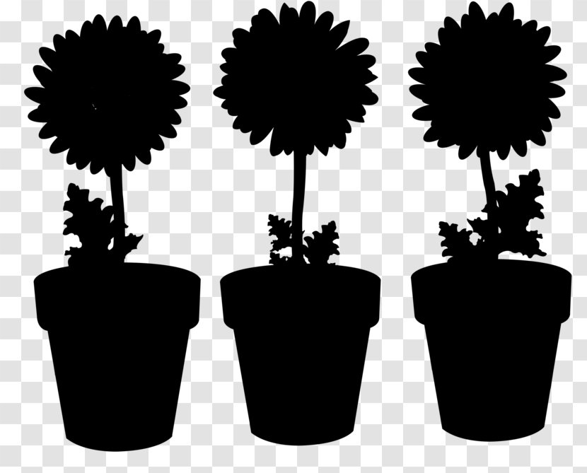 Black & White - Flowering Plant - M Tree Flowerpot Shop Transparent PNG