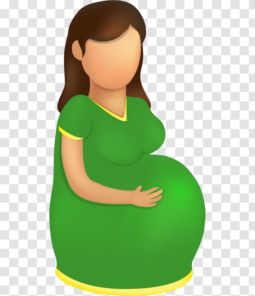 Vector Graphics Cartoon Illustration Image - Human Behavior - Pregnant Wonem Transparent PNG