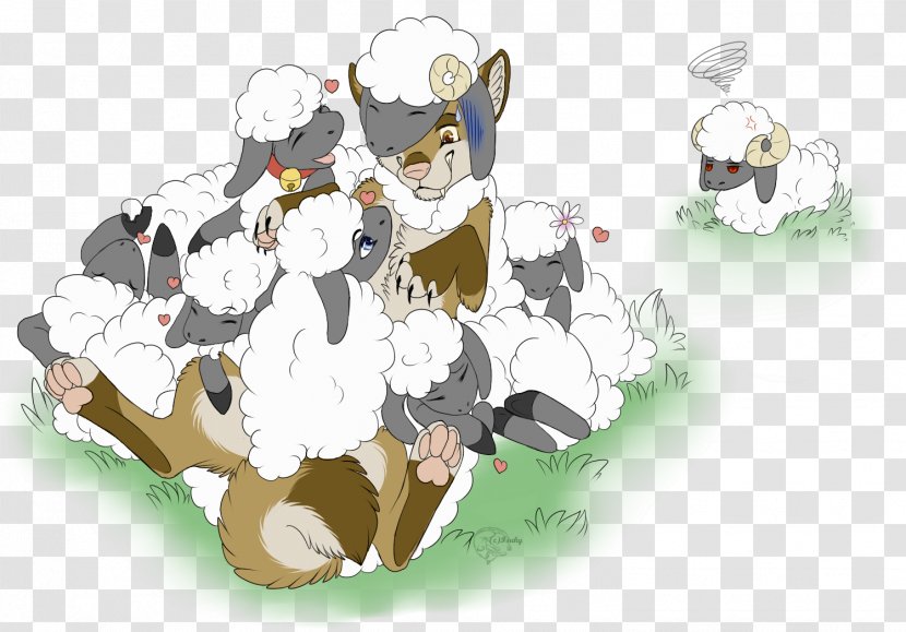 Animated Cartoon Illustration Product - Heart - Sheep Furry Transparent PNG