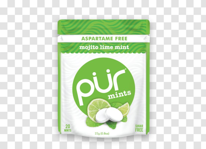 Mojito Chewing Gum PÜR Mint Flavor - Food Transparent PNG