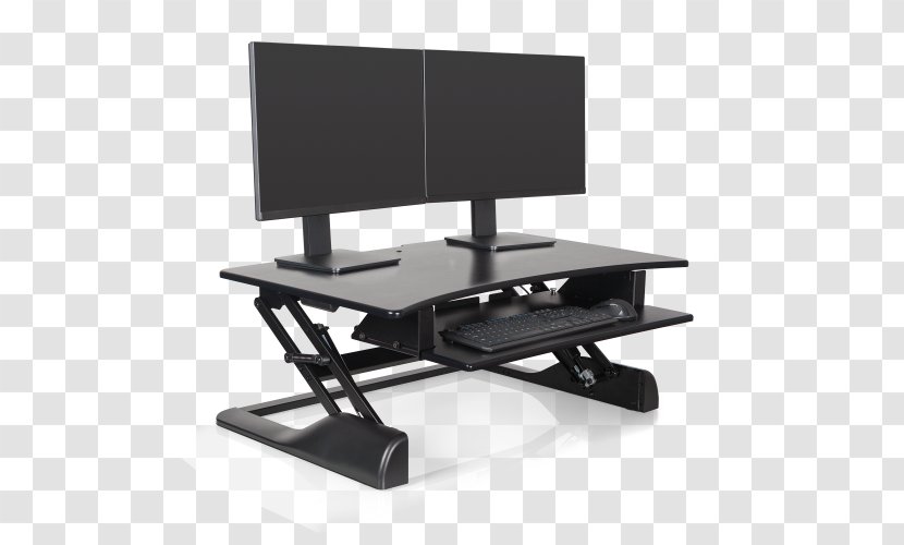 Sit-stand Desk Standing Table - Computer Monitor Transparent PNG