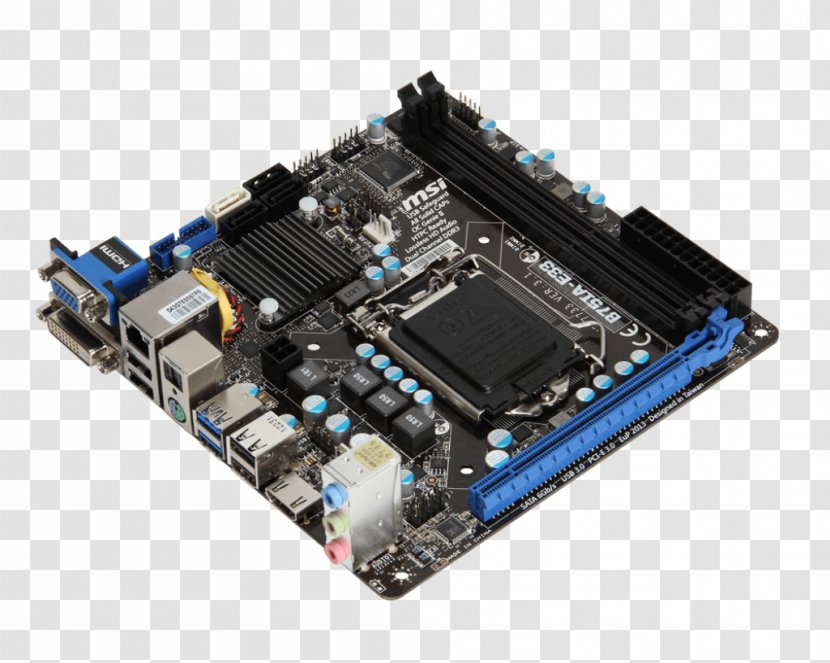 Intel Mini-ITX Motherboard MSI B75IA-E33 - Ddr3 Sdram Transparent PNG