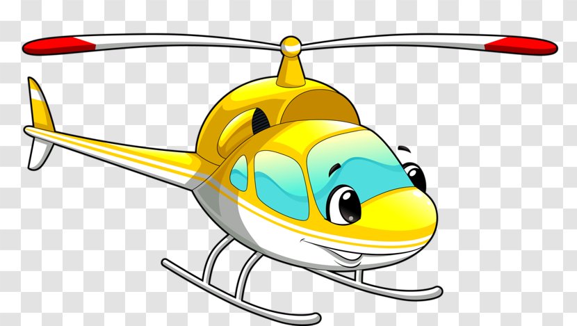 Helicopter Airplane Cartoon Illustration - Painting - Hand-painted Transparent PNG