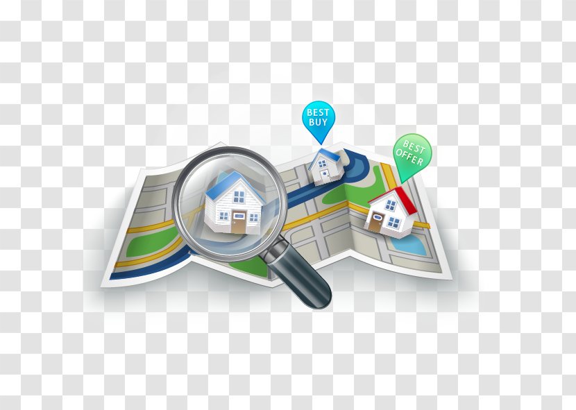 Map Building Magnifying Glass - Street - Vector And A Transparent PNG