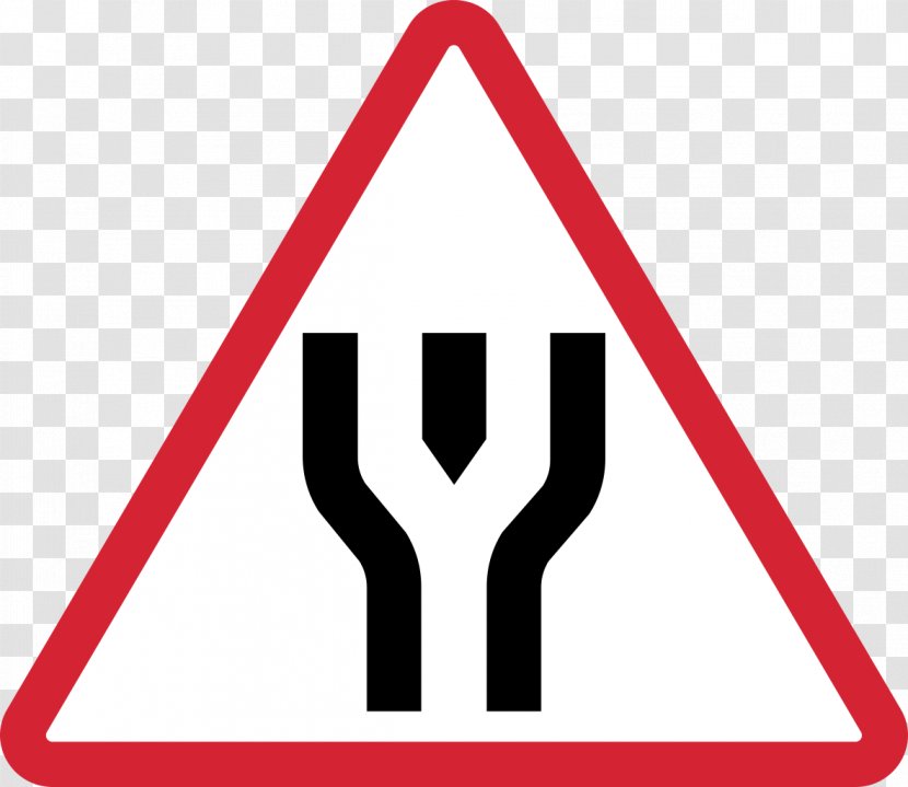 Traffic Sign Dual Carriageway Road Warning - Triangle - Signs Transparent PNG