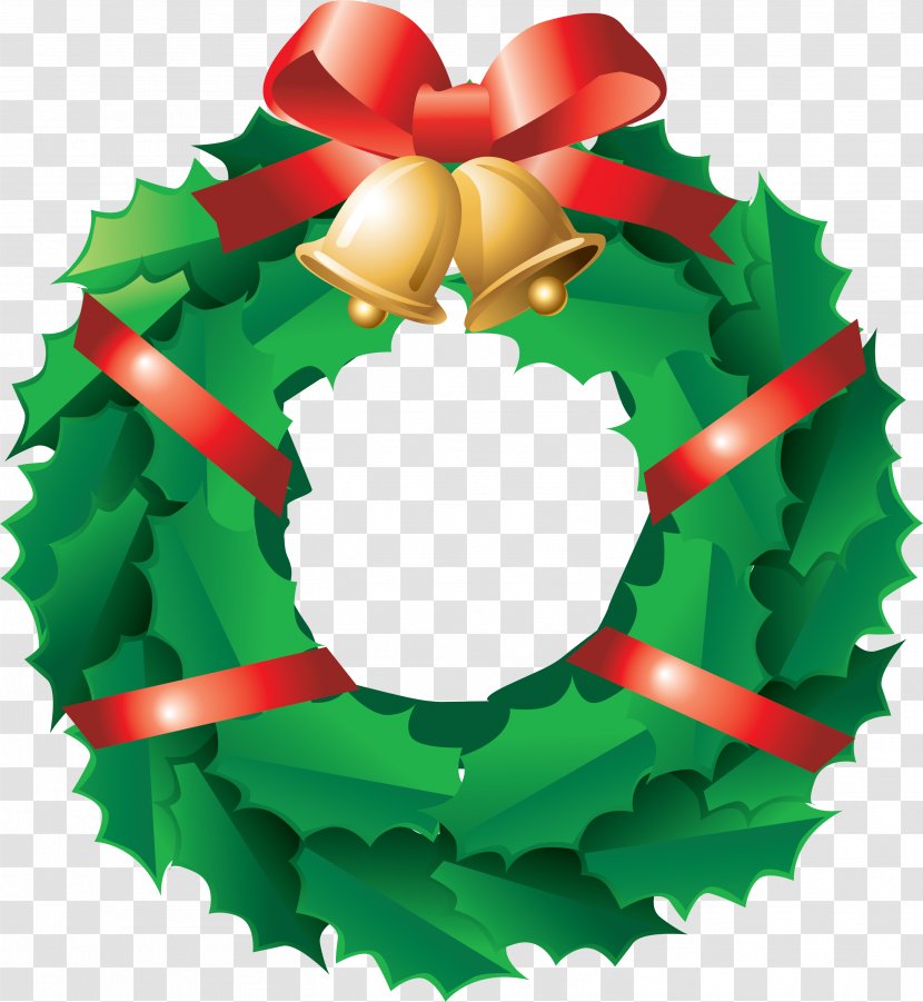 Christmas Tree Decoration Ornament Green - Leaf - Small Fresh Grass Ring Transparent PNG