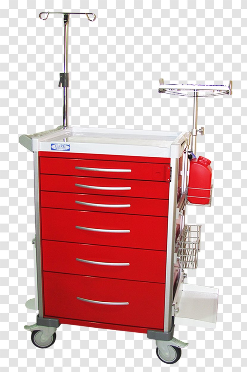 Crash Carts Drawer Anesthesia Cart Cardiopulmonary Resuscitation - Defibrillation - Emergencia Transparent PNG