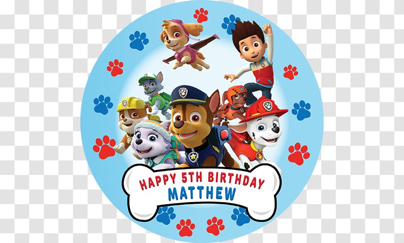 Patrol Birthday Party Favor Dog - Sticker Transparent PNG