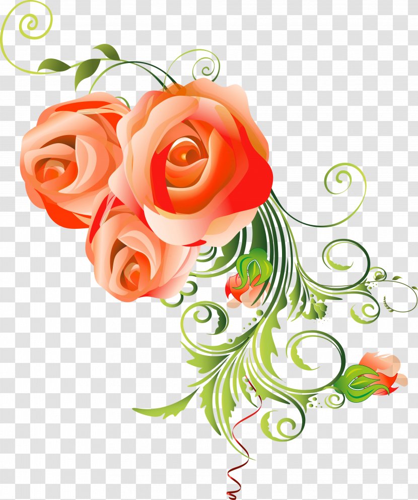 Garden Roses Floral Design Cut Flowers Ornament - Floristry - Flower Transparent PNG