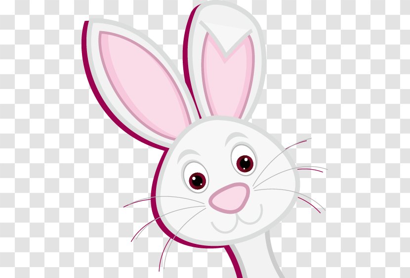 Easter Bunny Domestic Rabbit Hare Clip Art - Flower - Cute Cartoon Transparent PNG