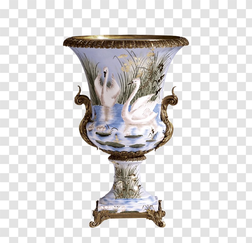 Vase Cygnini Flowerpot - Tableware - Swan Continental Transparent PNG