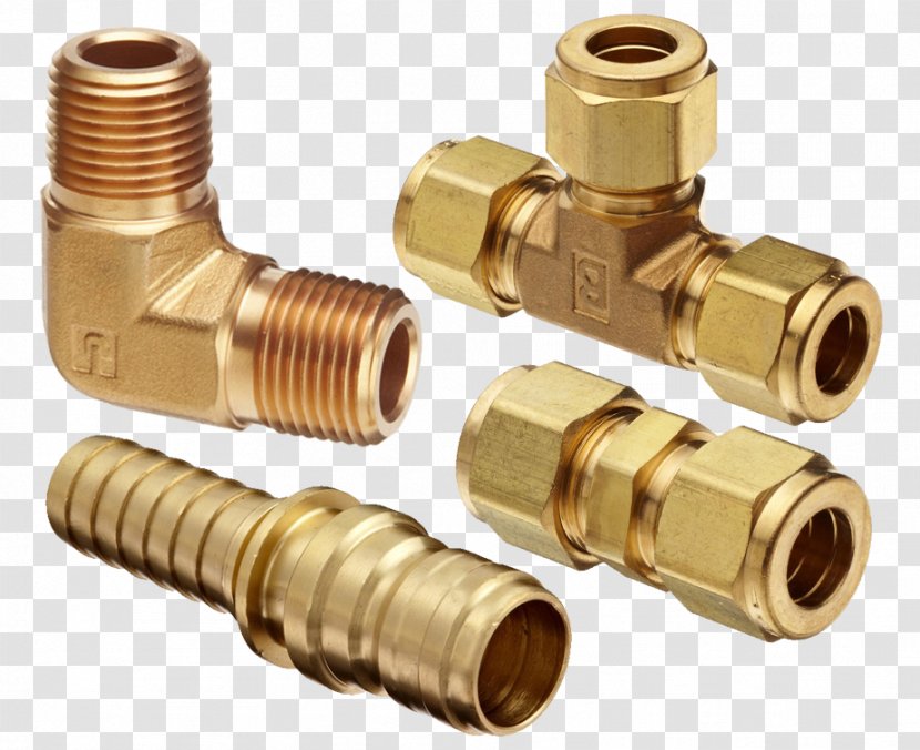 Piping And Plumbing Fitting Compression Ferrule Pipe - Tube - Brass Transparent PNG