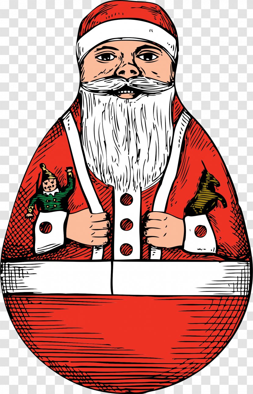 Santa Claus T-shirt Reindeer Clip Art - Facial Hair - Saint Nicholas Transparent PNG