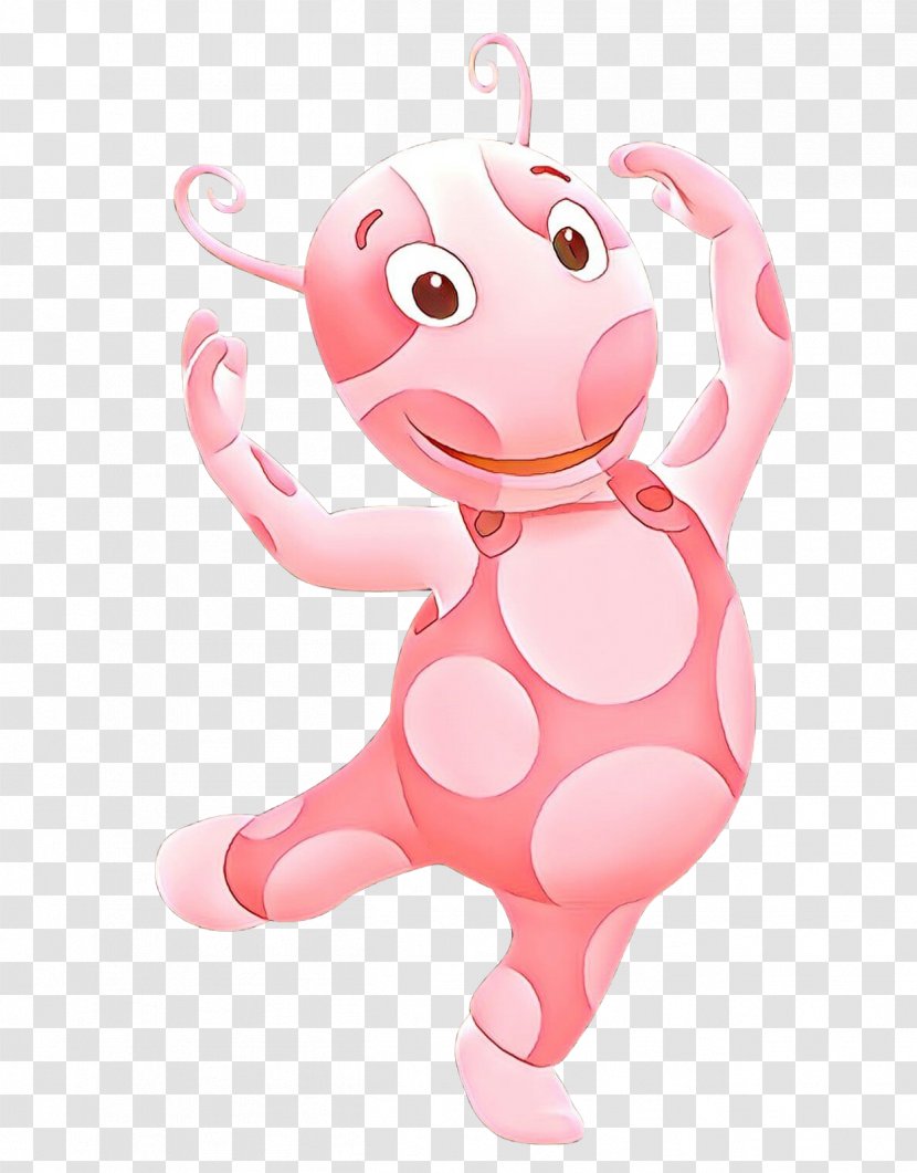 Pink Cartoon Animation Clip Art Stuffed Toy - Fictional Character Transparent PNG