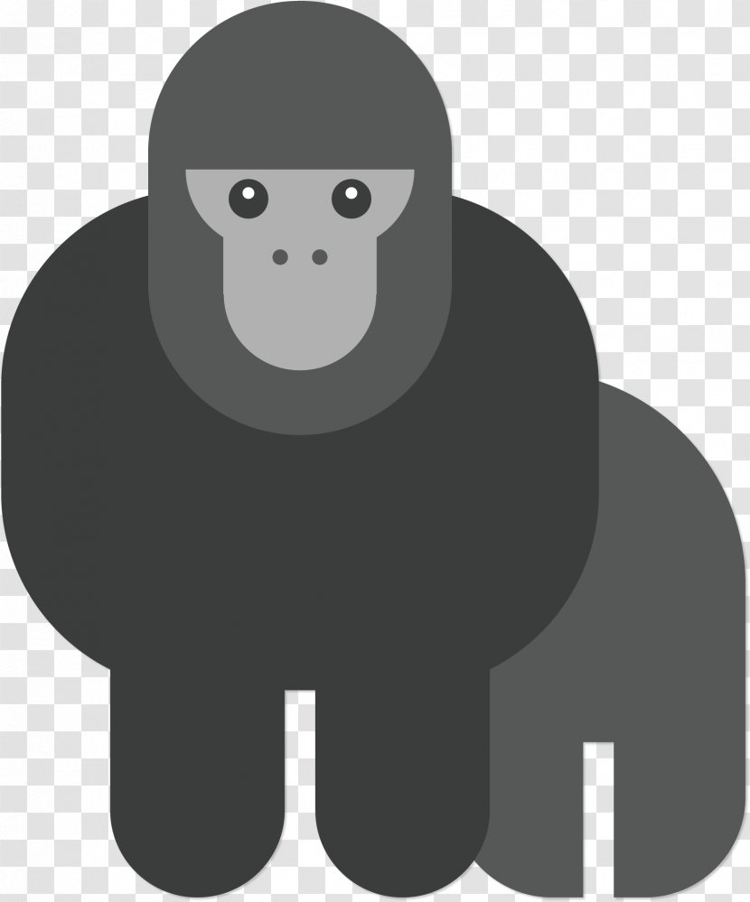 Gorilla Chimpanzee Orangutan Euclidean Vector - Scary Transparent PNG