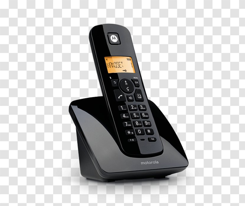 Cordless Telephone Digital Enhanced Telecommunications Home & Business Phones Wireless Phone Motorola C1001 - Panasonic Kxtgf34 - Answering Machine Transparent PNG