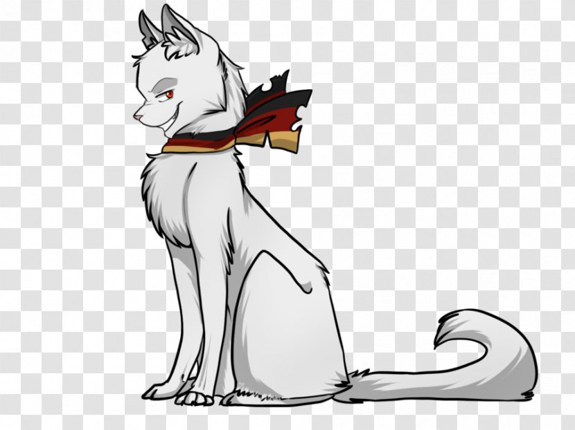 Cat Dog Drawing Nine-tailed Fox Prussia - Ninetales Transparent PNG