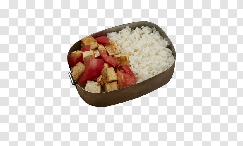 Bento Mapo Doufu Vegetarian Cuisine Tofu Tomato - Japanese - Fried Transparent PNG